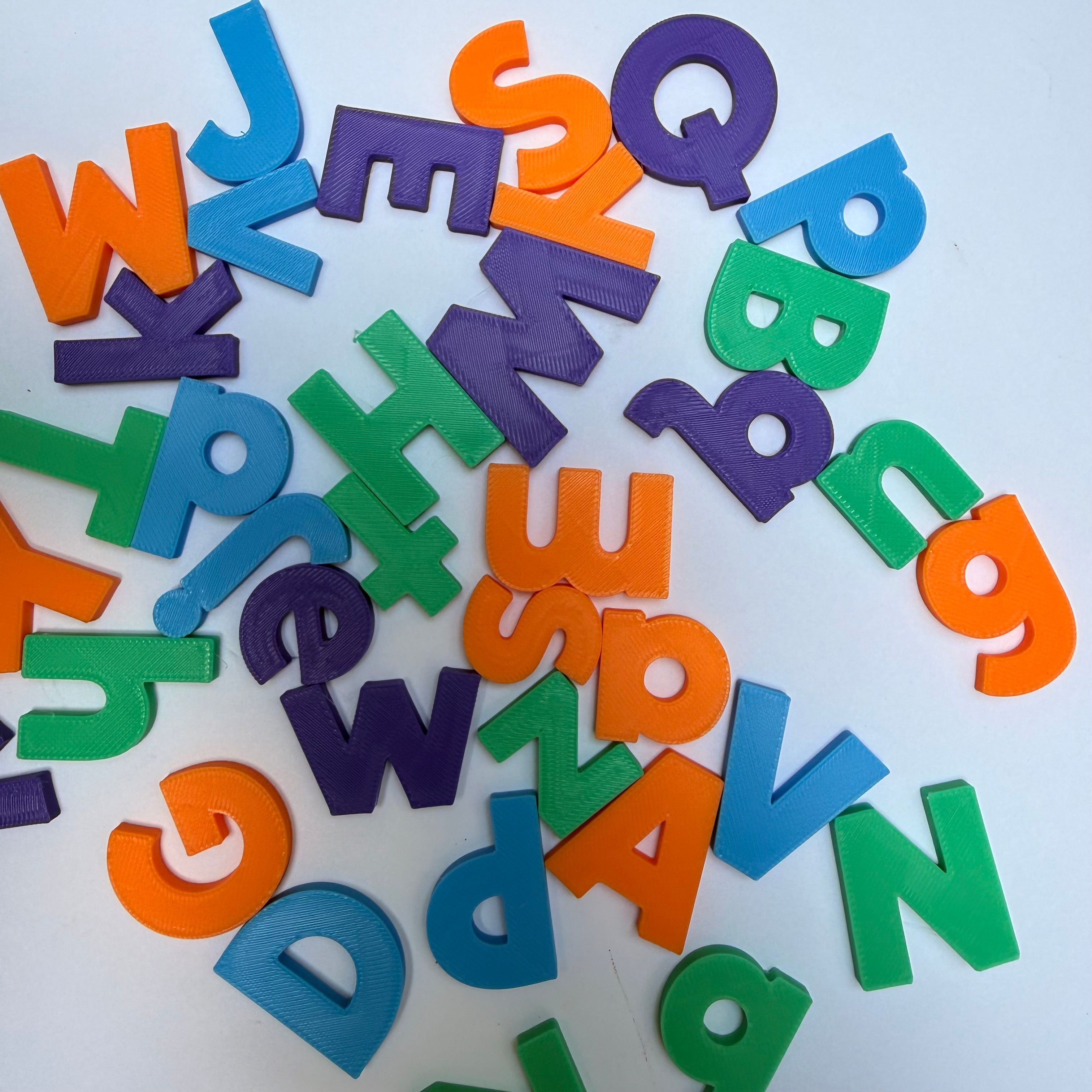 Kit de letras coloridas — mayúsculas y minúsculas