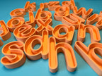 Alfabeto sensorial completo — letras minúsculas